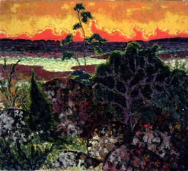Landscape with a Red Cloud